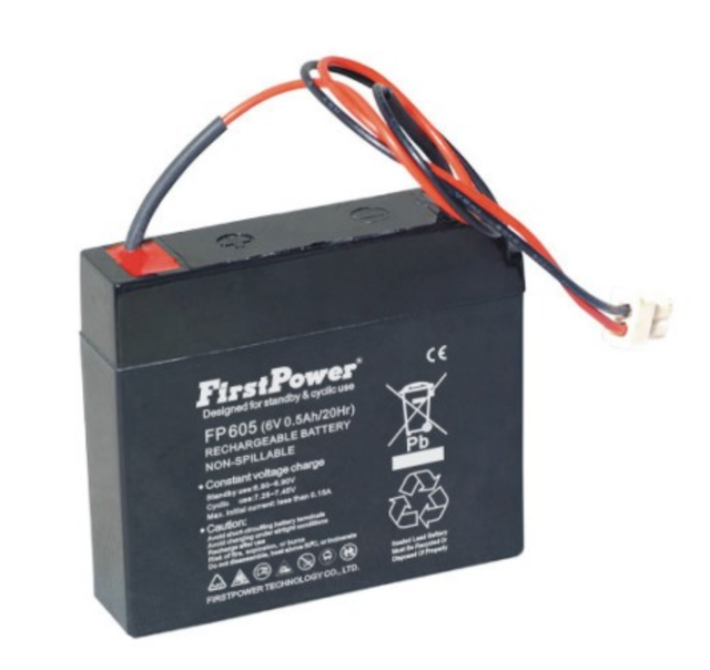 FirstPower FP605 6V 0.5Ah AGM Sealed Lead Acid Battery Maintenance-free Small SLA Battery For Alarm System Emergency Light
