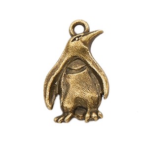 Breloque pingouin à long bec en alliage de zinc, oiseau en position debout, pour épingles de <span class=keywords><strong>foulard</strong></span> d'hiver - Product Image 2