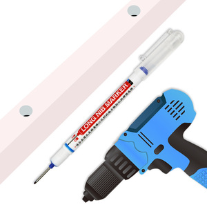 Red <b>Black</b> Blue Green Ink Long Head <b>Permanent</b> <b>Markers</b> Woodworking Deep Hole <b>Marker</b> Pen Flat Brush Tip Odorless - Product Image 4