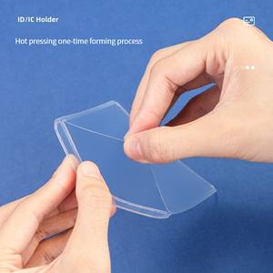 Porte-cartes d'identité imperméable Deli PZ01, 10 pièces, étui pour cartes, coque pour cartes, étui transparent en plastique, étui <span class=keywords><strong>rigide</strong></span> horizontal en PVC, carte d'exposition de haute qualité - Product Image 3