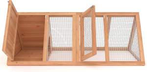 Tavuk kümesi ahşap küçük tavuk kümesi 2 tavuk tavşan kafesi bıldırcın kümesi tavşan kafesleri açık w/havalandırma teli - Product Image 5