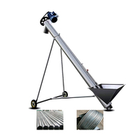 Trasportatore industriale a coclea sistema elevatore 2 T/H 220V trasportatore di alimentazione in acciaio per il produttore di carbone di grano diretto