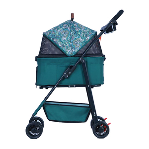 4 ruote senza Zipperless con assorbimento degli urti per animali domestici leggero carrello pieghevole per viaggi a piedi - Product Image 2