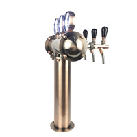 Accessoires de bar tendance GSTA 3 trous type T bronze acier inoxydable LED tour à bière 2019