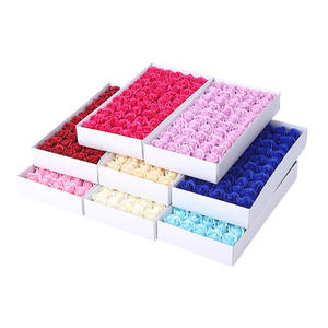 Jabón de Rosa Artificial, Venta al por Mayor de Fábrica, Hecho <span class=keywords><strong>a</strong></span> Mano, 50 Piezas/Caja, <span class=keywords><strong>Flores</strong></span> Artificiales de 3 Capas, Rosas Decorativas Económicas para el Hogar y Bodas - Product Image 2