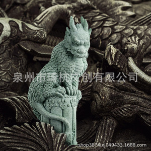 เสาหินลายมังกรสไตล์จีนสำหรับตกแต่งบ้าน โต๊ะทำงาน ตู้ปลา ของตกแต่งภูมิทัศน์ ทำจากเรซินสังเคราะห์ ดีไซน์คลาสสิก - Product Image 3