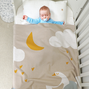 Couverture de conte de fées de style nouveau Mimixiong, motif lune et cygne blanc, couverture de sommeil pour enfants - Product Image 6