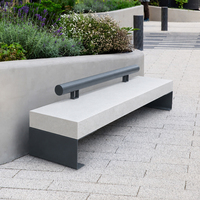Banc de loisirs extérieur en acier inoxydable au design moderne, résistant à l'eau, écologique, 4 places, pour centres commerciaux et villas