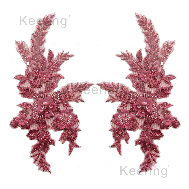 Red African Bridal Wedding Lace Fabrics