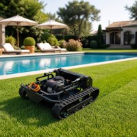 Harga Grosir Robot Pemotong Rumput RC Crawler Self Propelled Bertenaga Bensin 22HP Penggerak Hidrolik 4-Tak 24V untuk Lereng Terjal