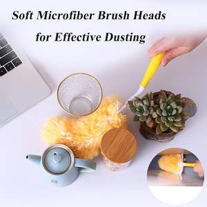 Recharges de dépoussiéreur statique jetables en microfibre pour l'électronique, les meubles, les stores, les ventilateurs de plafond, <span class=keywords><strong>orange</strong></span> - Product Image 3