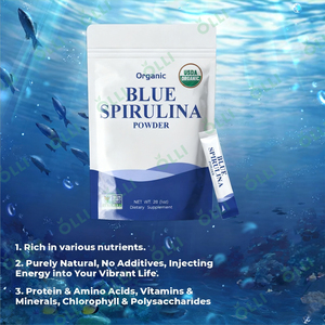 OLLI Label Pribadi Harga Grosir Pigmen Kelas Makanan Phycocyanin Bersertifikat Halal/Kosher Bubuk <span class=keywords><strong>Spirulina</strong></span> Biru Organik Herbal untuk Dewasa - Product Image 3