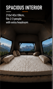 Tenda da Tetto in Alluminio 4x4 2026, Bestseller per Avventure All'aperto, Impermeabile per Tutte le Stagioni, per 2-3 Persone, Apertura Rapida Automatica, Ideale per <span class=keywords><strong>Viaggi</strong></span> - Product Image 3