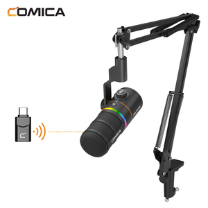 ไมโครโฟนไร้สาย COMICA EJoy D10 Pro(A) แบบไดนามิกคาร์ดิออยด์ ตัวเรือนโลหะ ไฟ RGB พร้อมระบบตัดเสียงรบกวน สำหรับการสตรีม การบันทึกเสียง พอดแคสต์ และ Twitch - Product Image 1