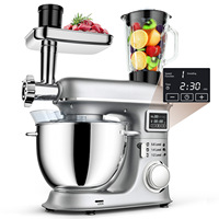 Robot pâtissier 8L 5 vitesses en acier inoxydable avec bol relevable 1500W et crochet pétrisseur – Modèle 2026 pour la cuisine domestique