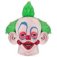 Diskon besar topeng badut lateks horor pesta Halloween menakutkan topeng wajah setan Joker kostum Cosplay teror alat peraga