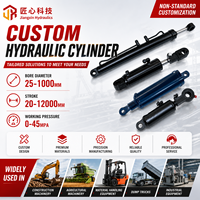 Cylindre hydraulique miniature à simple effet JX de haute qualité, en acier chromé dur, pression 30 MPa, garantie 1 an
