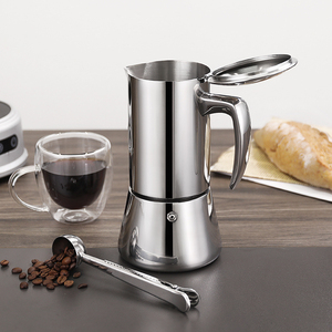 HIGHWIN 3 tazas 6 tazas de acero inoxidable estufa <span class=keywords><strong>italiana</strong></span> Espresso <span class=keywords><strong>cafetera</strong></span> de inducción café Moka Pot - Product Image 6