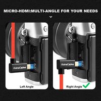 Cables Alvin en ángulo recto Micro USB a Micro USB 8K 60Hz/4K 120Hz trenzados en espiral para cámara y monitor Serie A7