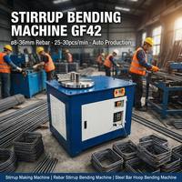 Machine à cintrer les étriers automatique en acier inoxydable GF42 4KW 8-36mm 25-30pcs/min Moteur Vente directe usine