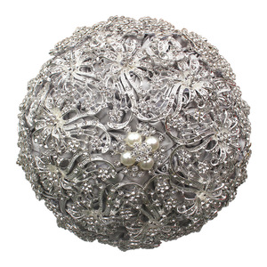 Bouquet de mariée personnalisé de luxe avec cristaux scintillants, bouquet de fleurs à tenir à la main pour la mariée, mariage - Product Image 5