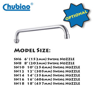 Montaje en cubierta 2 manijas con caño giratorio Grifo de fregadero central de 4 "Grifo de fregadero de cocina de <span class=keywords><strong>restaurante</strong></span> de tablero de trabajo pulido comercial - Product Image 4