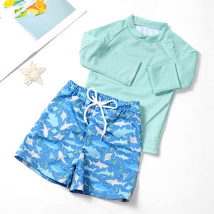 Ensemble <span class=keywords><strong>de</strong></span> maillots <span class=keywords><strong>de</strong></span> <span class=keywords><strong>bain</strong></span> personnalisés OEM à séchage rapide pour bébés garçons et filles, imprimé marin, deux pièces, tenue <span class=keywords><strong>de</strong></span> <span class=keywords><strong>bain</strong></span> pour enfants - Product Image 2