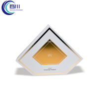 Caja de Regalo Personalizada Premium en Forma de Diamante con Impresión de Logotipo, Caja de Embalaje Rígida para Frascos de Perfume, Aceite, Cosméticos, Maquillaje y Productos para el Cuidado de la Piel
