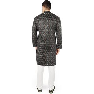 Ensemble Kurta Pajama pour homme Triloki, coton, imprimé numérique, tenue ethnique indienne traditionnelle, tenue de Diwali Puja - Product Image 5
