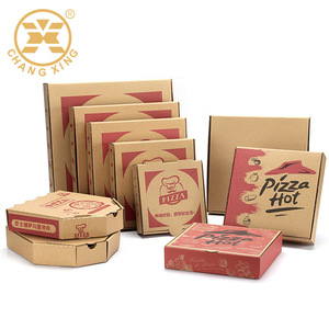 Tùy chỉnh <span class=keywords><strong>10</strong></span> 12inch flexography bánh pizza hộp máy in giấy màu nâu 30x30 40x40 caixa de bánh pizza với logo - Product Image 3