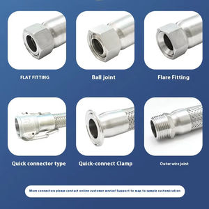 Compensateur ondulé <span class=keywords><strong>de</strong></span> tuyau flexible tressé d'acier inoxydable pour la connexion <span class=keywords><strong>de</strong></span> douche d'approvisionnement en <span class=keywords><strong>gaz</strong></span> d'eau - Product Image 4
