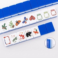 Jeu de Mahjong en Acrylique Quatre Couches Style Américain et Européen, Assortiment de Couleurs pour 4 Joueurs - Divertissement par Jeu de Cartes et d'Échecs - Taizhou