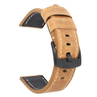 Correa de Reloj de Cuero de Primera Calidad, Estilo Vintage, de Cuero Crazy Horse, para Relojes Inteligentes, en Varios Colores y Tamaños