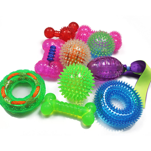 Giocattolo da masticare per cani classico fornisce palline rimbalzanti a forma di pallina dal suono colorato per cani - Product Image 6