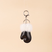 Breloque de sac à main hiver tendance avec garniture en fourrure, pendentif décoratif simple pour usage quotidien sur sac à main ou bagage