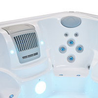 Spa chaud extérieur de conception moderne Installation facile Retraite carrée de relaxation d'hydrothérapie