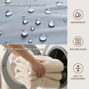 Camas de lujo con calefacción/refrigeración con control de temperatura para perros, cubierta ortopédica de espuma viscoelástica para mascotas, OEM/ODM - Product Image 6