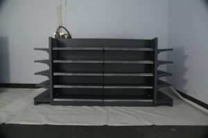 Rak <span class=keywords><strong>Display</strong></span> logam hitam rak Gondola ritel logo warna kustom rak Mingxin pabrik kualitas tinggi - Product Image 5