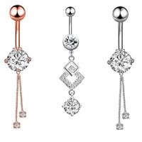 Anneau de nombril personnalisé en acier inoxydable, nouveau Design de fleur, bijoux de Piercing pour le corps, Archer en Zircon pour hommes