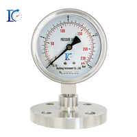 DACHENG YTP-100F Factory Customizable 60mm Diameter All-Stainless-Steel Clamp-Type Diaphragm Pressure Gauge 50.5mm Chuck Size