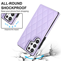 Coque arrière antichoc pour Samsung Galaxy S26 S25, protection intégrale de l'appareil photo, anti-rayures, ajustement parfait, texture cuir, style professionnel