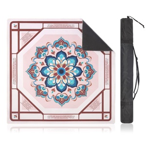 Tapis de jeu antidérapant Celestial Bloom Design avec réduction du bruit pour Mahjong, Poker, jeux de cartes, dominos - Product Image 1