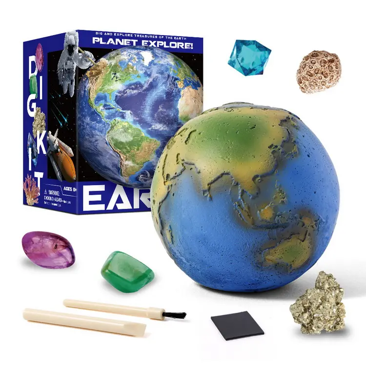 Jouet éducatif pour enfants, jouet scientifique d'extérieur, jeu d'astrologie et de recherche, accessoire populaires, huit planètes, gemme