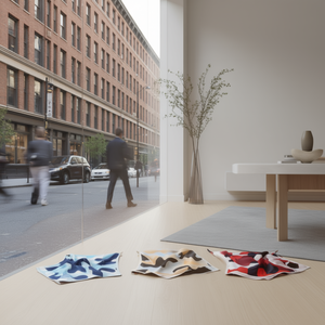 Foulard Quadrato 70x70cm con Motivo a Nuvole, Piccolo Fazzoletto, Accessorio di Moda - Product Image 2