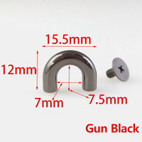 Accessoires de quincaillerie pour bagages de 7 mm, durables, de haute qualité et tendance, vis à pont arqué en alliage de zinc, boucle de chaîne pour sacs à main