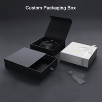Emballage en carton avec Logo écologique, fermeture magnétique, boîte cadeau en papier magnétique pliable pour chaussures noires personnalisées avec Logo