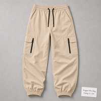 Pantalon cargo décontracté personnalisé pour homme, grande taille, ample, en lin, à jambes larges, imperméable, tactique