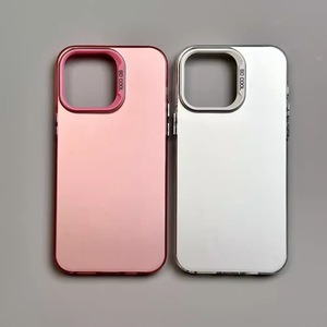 Silberne <span class=keywords><strong>TPU</strong></span>-Schutzhülle für 14 Pro Max/15 Pro/13/12 - Einfarbiges & Minimalistisches Slider-Design - Product Image 2