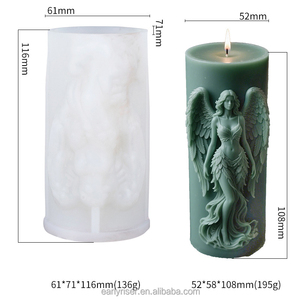 Sớm Riser nến khuôn Giấc Mơ cánh nữ thần hương liệu nến Silicone khuôn hương liệu nến làm bằng tay sáp xà phòng khuôn mẫu - Product Image 6