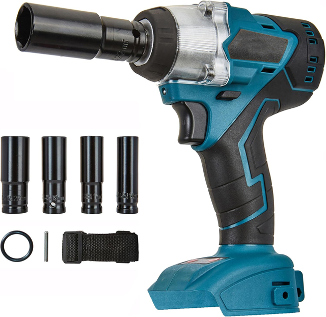 Cordless 21V BL Series Impact Wrench Brushless Motor 1/2 Drive 800W Lithium-Ion Battery 2:1 Work Head 350Nm Power Wrenches